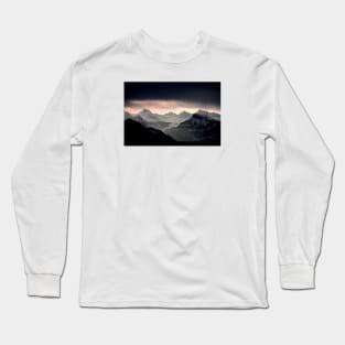 Swiss Alps Dark / Swiss Artwork Photography Long Sleeve T-Shirt